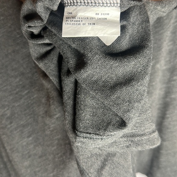 AMYWEAR GREY LACE DETAIL FLOWY SLEEVE SWEATER (XL) - Picture 6 of 7